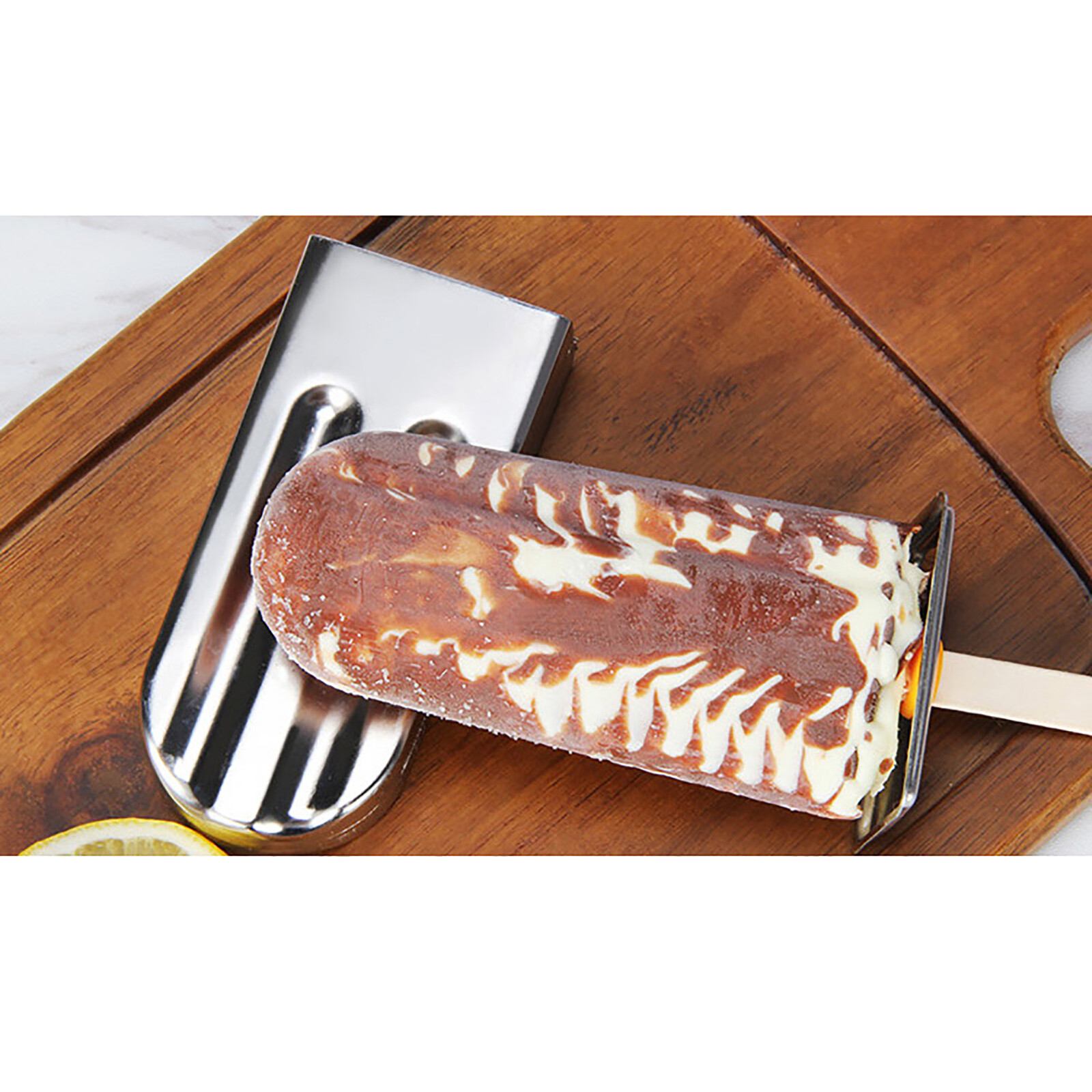 6Pcs Ice Cream Sticks Molds Pop Lolly Popsicle Mold Pop Holder Stainless Steel