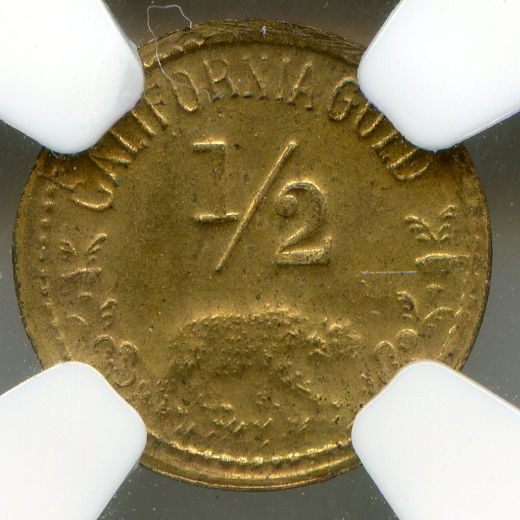 1932 1/2 California Fractional Gold / LA Olympics, Sprinter / NGC MS64 LR7