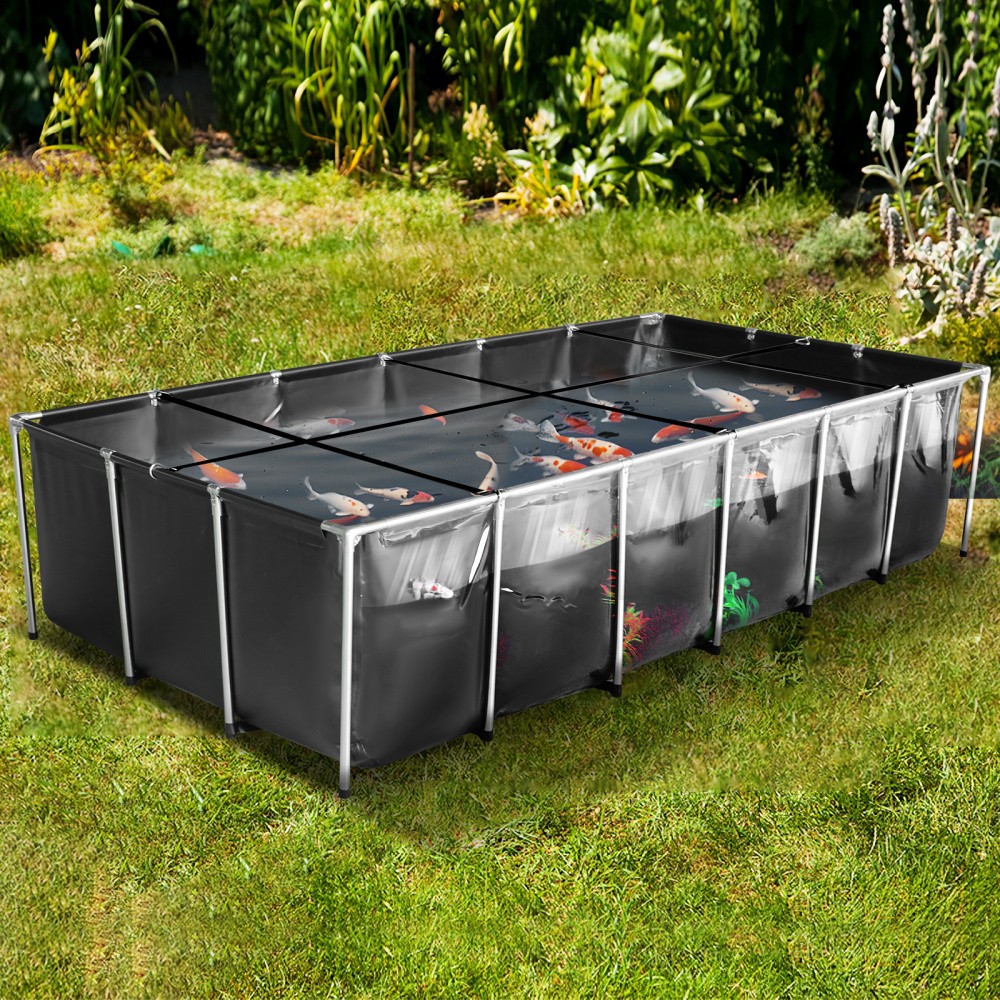 KOI Aquarium Tank Above Ground Fish Pond 750 Gal Foldable Canvas Fish Pool Pond