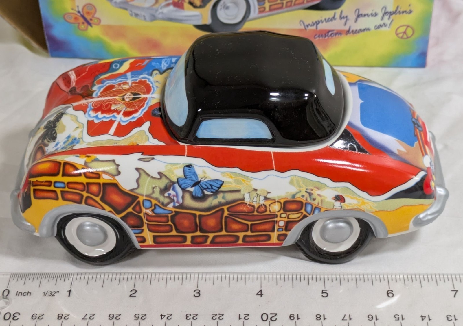 Janis Joplin 1964 356 Porsche Cabriolet Music Box Jar Tune Mercedes Benz Ceramic