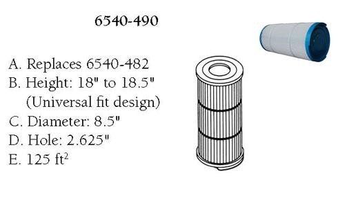 Sundance Spas OEM Pleated Filter (6540-490)