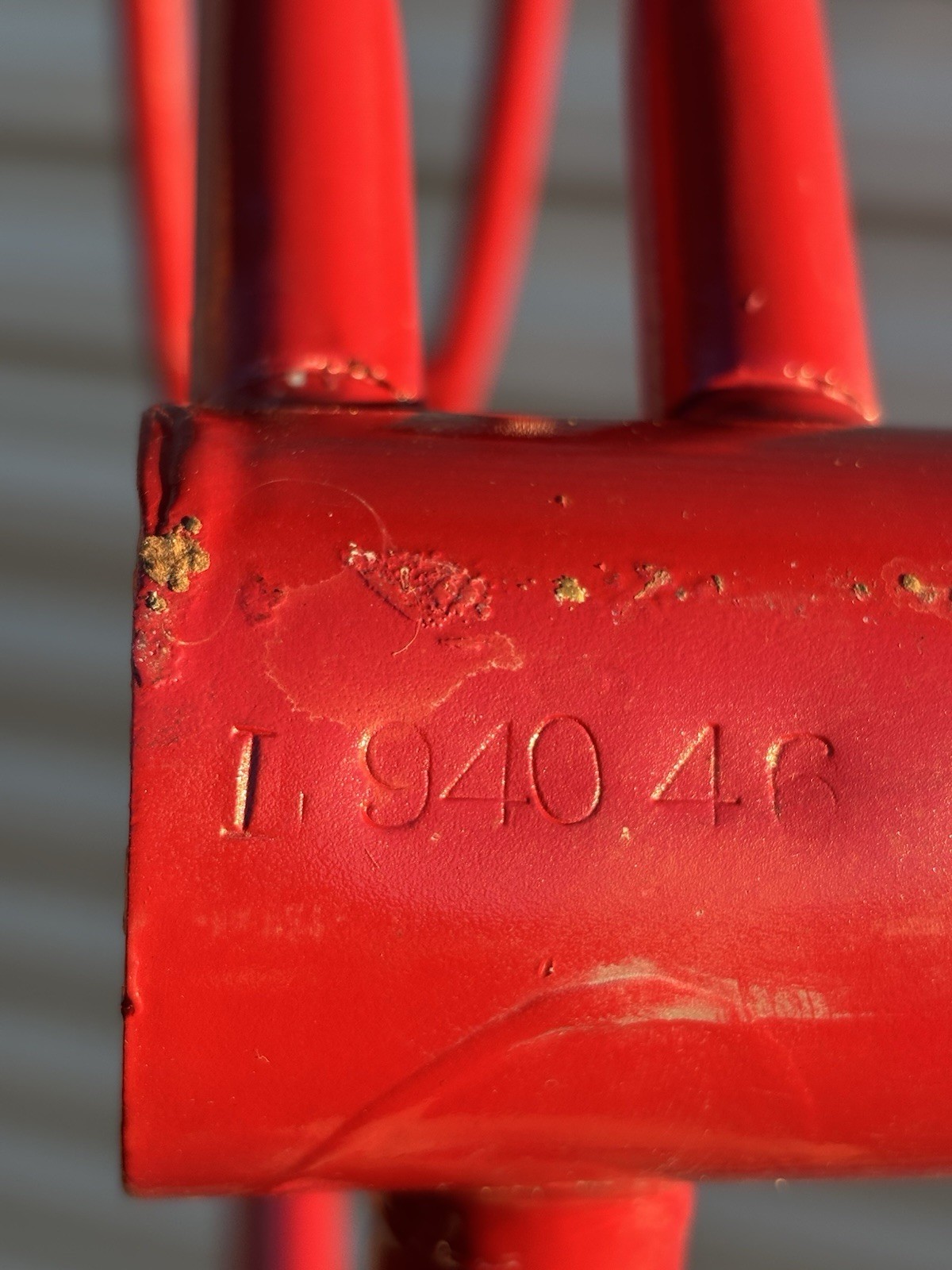 ANTIQUE 1920'S CIRCA UNIDENTIFIED 28" RESTORED MOTORBIKE BICYCLE FRAME SET