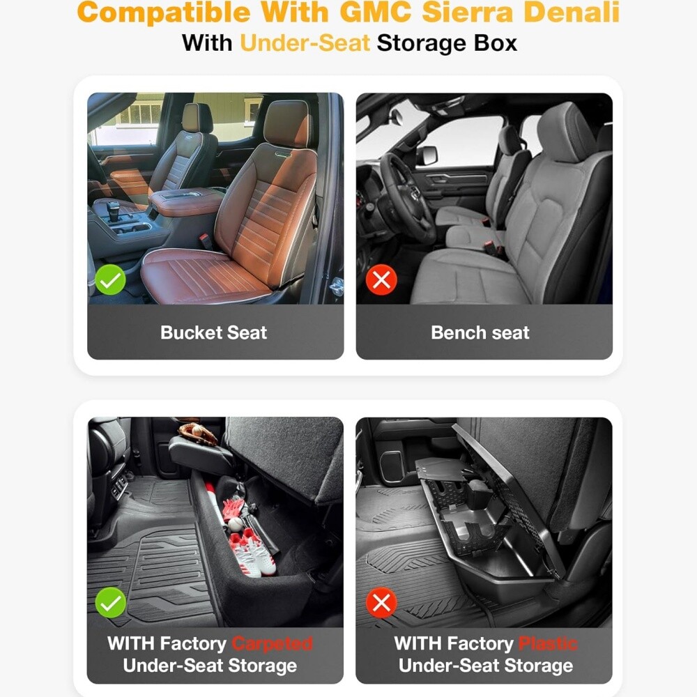 3W Floor Mats For Chevy Silverado / GMC Sierra Crew Cab 2019-2024 Weather Liner