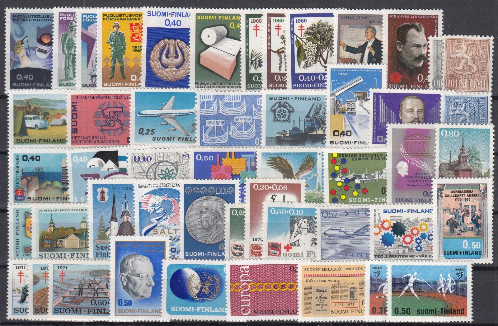 SJ26353/ FINLAND – 1968 / 1971 VERY ATTRACTIVE MINT MNH SELECTION – HIGH CV