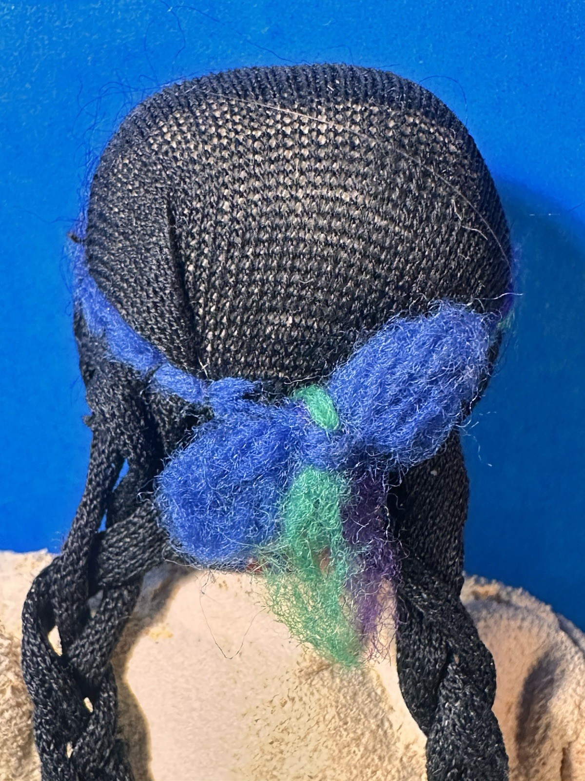 RARE 19th Century Antique Native Plain’s Indian Fringe Beaded Hide Doll Ink Face