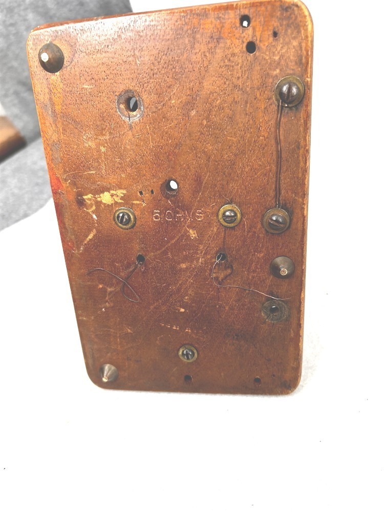 telegraph key Morse code wood metal brass steel antique original