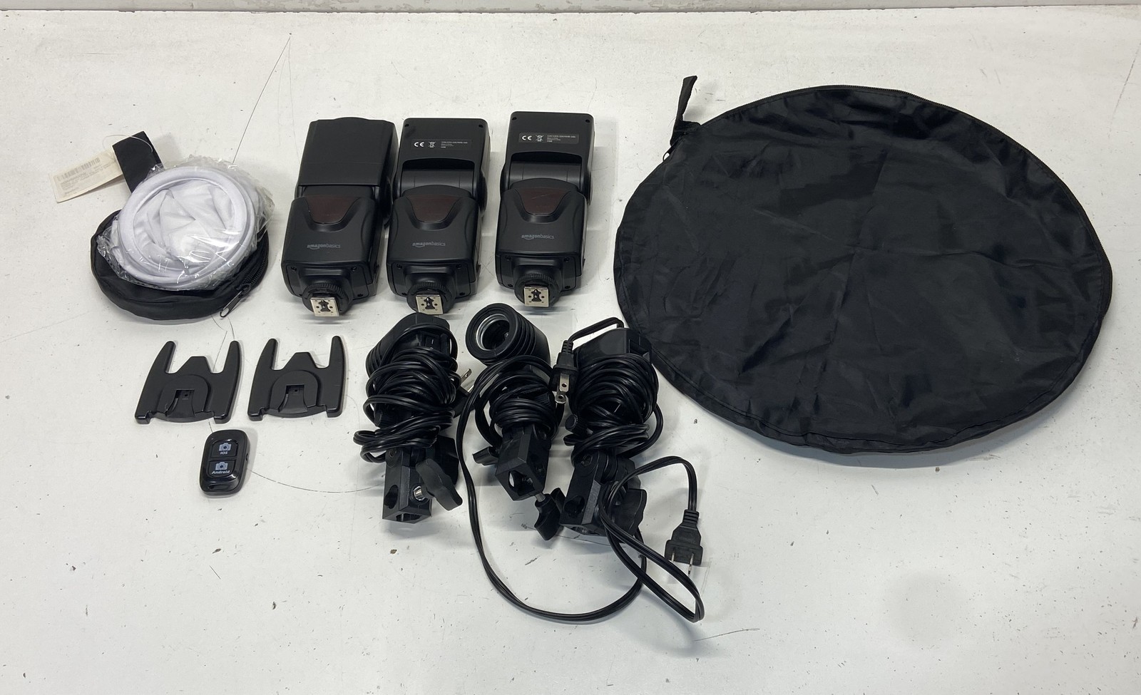 Assorted Lot of Camera Flashes and Studio Lights
