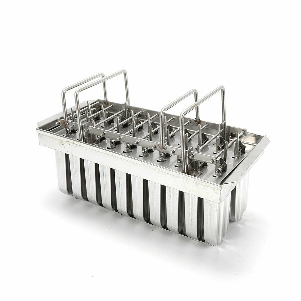 20x Stainless Steel Molds Ice Pop Lolly Ice Cream Stick Holder Mold Top