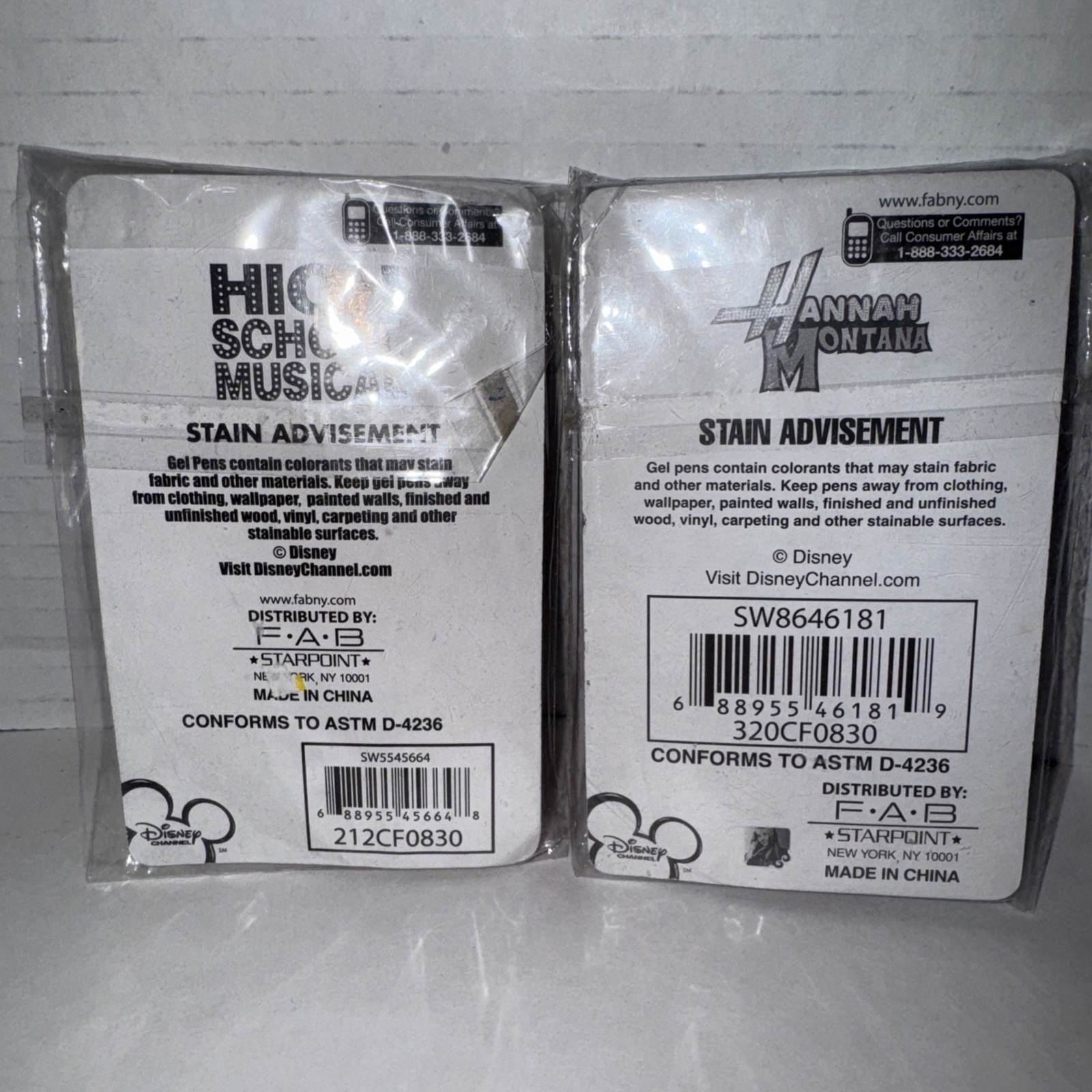 Disney Hannah Montana High School Musical Office Supplies Mini Gel Pens! Rare!!