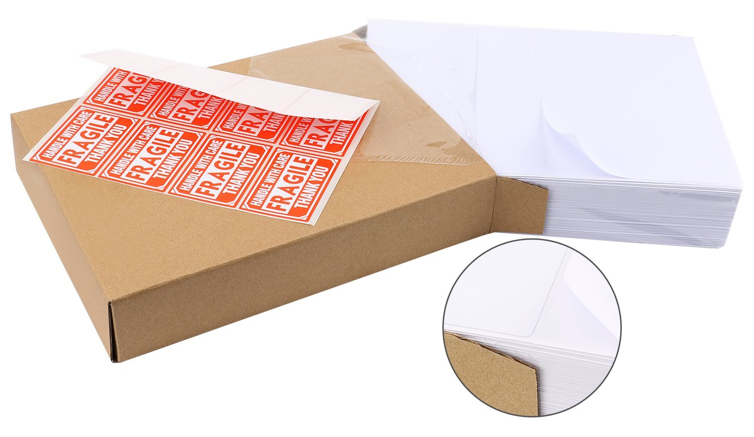 200-20000 8.5x5.5 Shipping Labels Round Corner Half Sheet Self Adhesive Labels