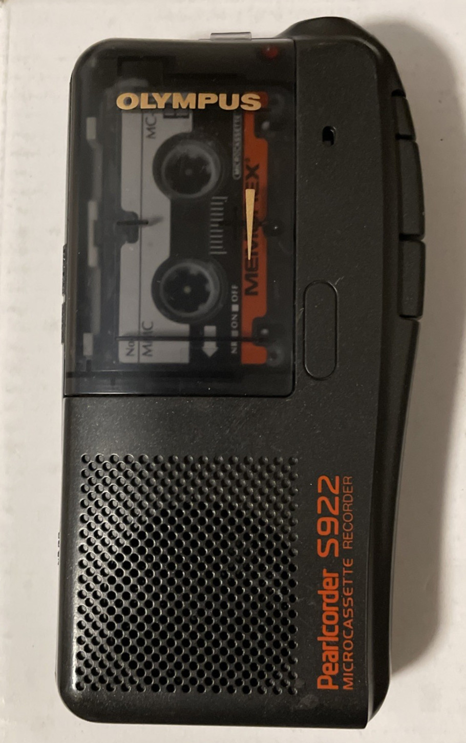 Olympus Pearlcorder S922 MicroCassette Voice Recorder Black - Tested