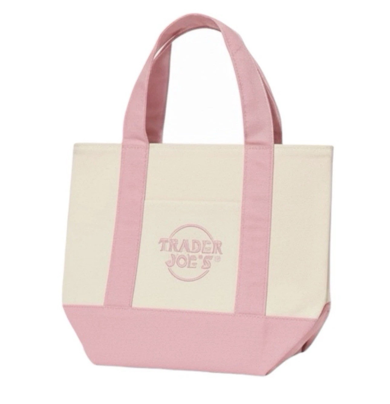 Spring 2026 Trader Joe’s Mini Pastel Canvas Tote Bag Set Of 4 NWT IN HAND