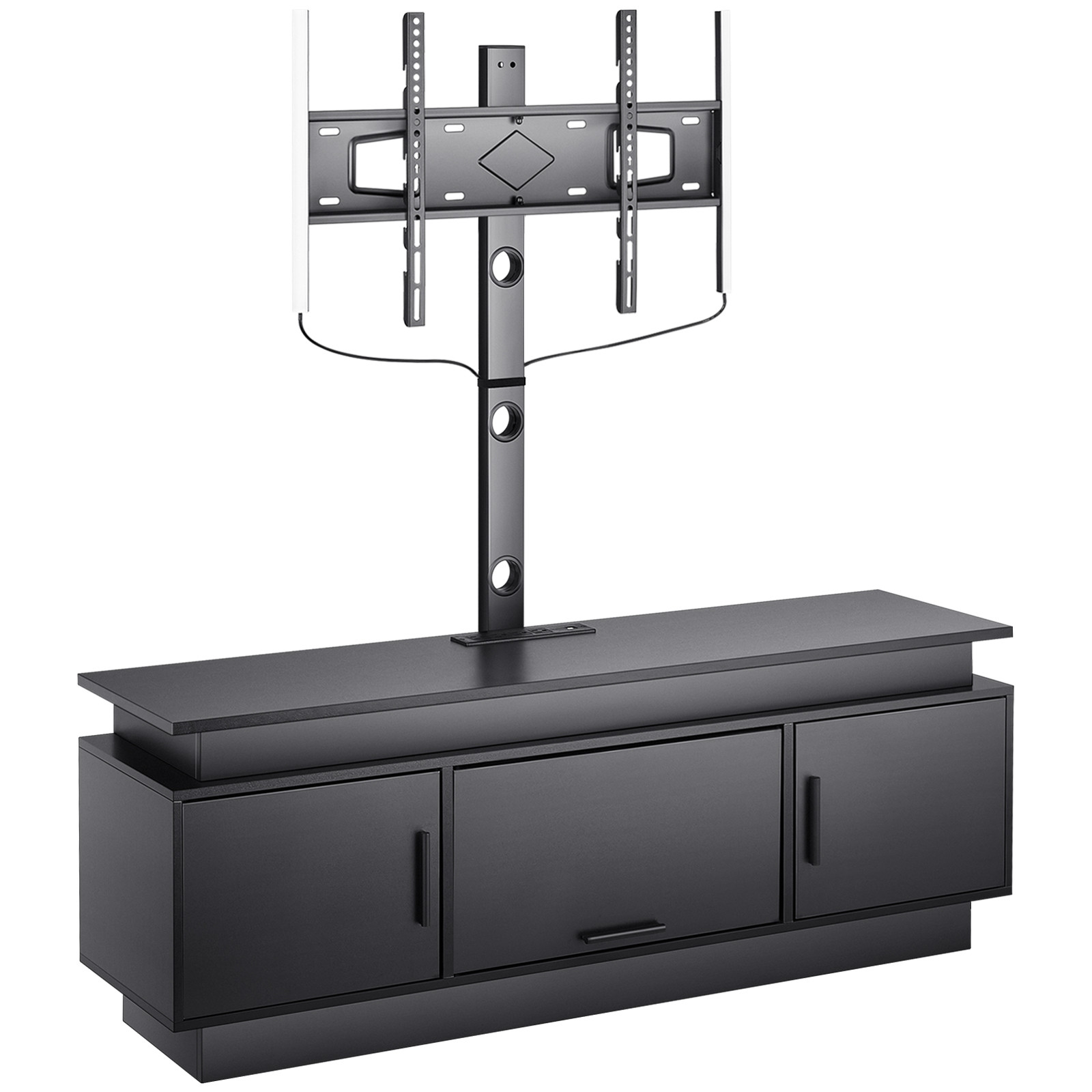 52" TV Stand with Mount for up to 75 in TVs with Power Outlet & LED Lights