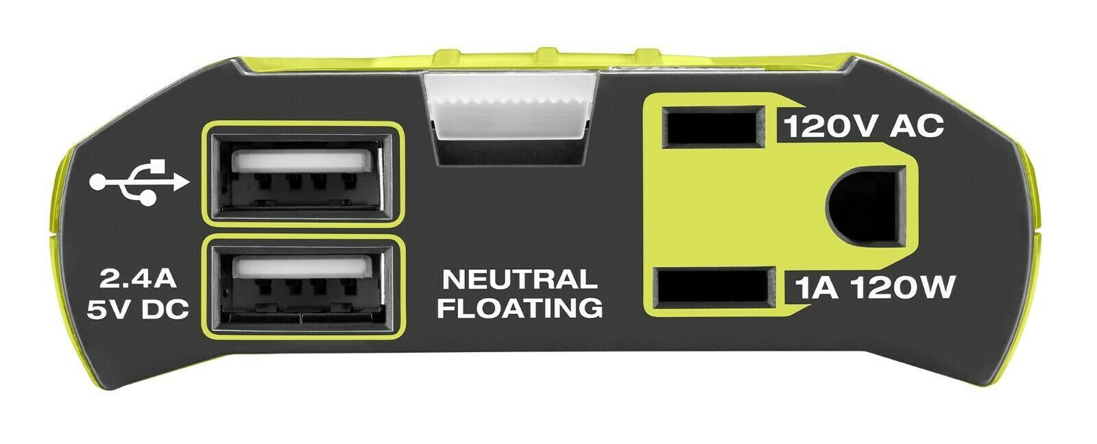 NEW RYOBI 18V 120-Watt 12V Automotive Power Inverter with Dual USB Ports RYi120A