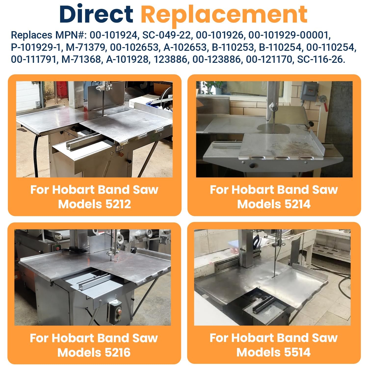 HRK-1 Meat Band Saw Repair Kit Replacement for Hobart Saws 5212 5214 5216 5514