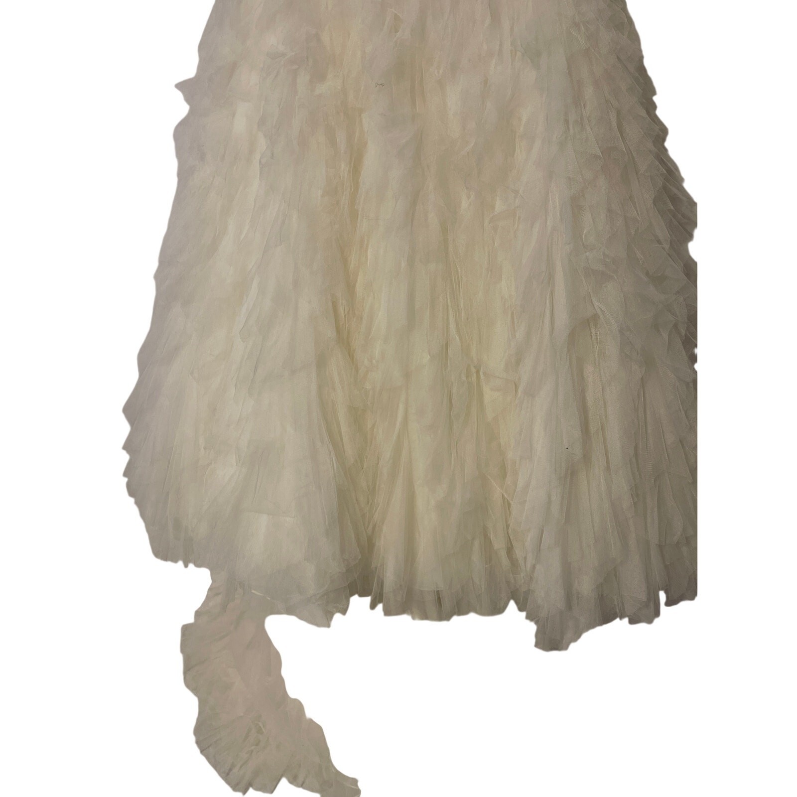 Galina Signature Ivory Size 12 Style SWG523 Wedding Gown Basket Woven Bodice