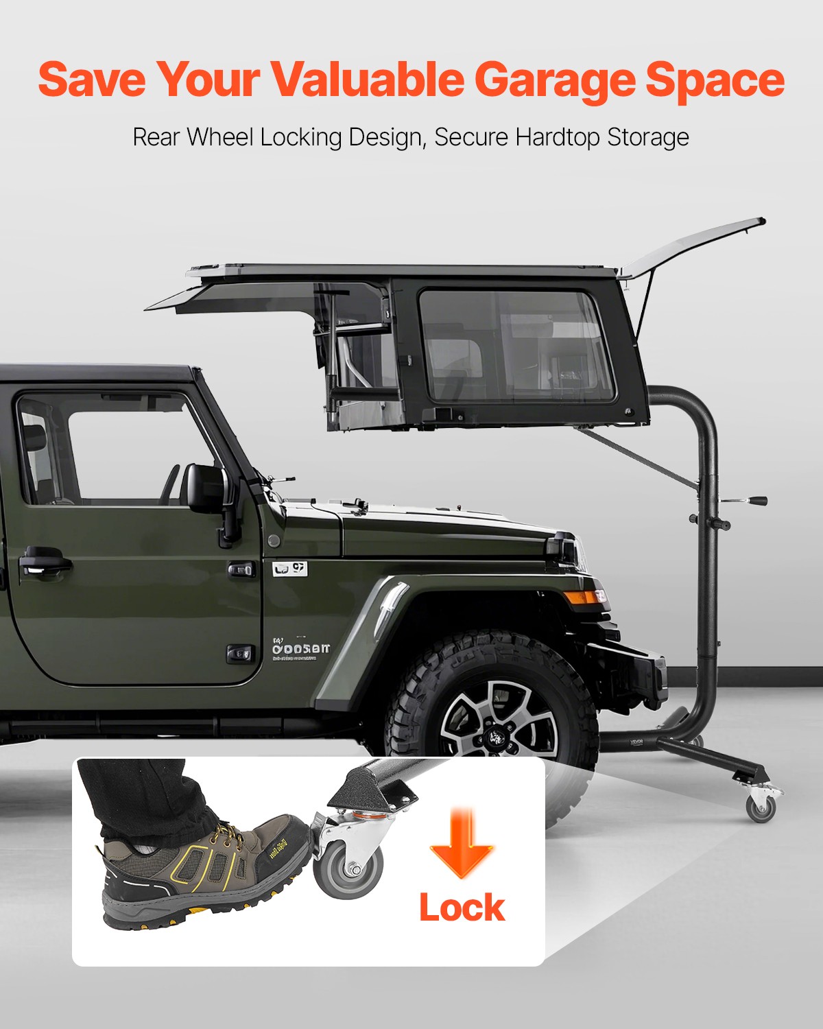 VEVOR Hard Top Removal Lift for Jeep Wranglers YJ TJ JK JL & 4XE Ford Bronco