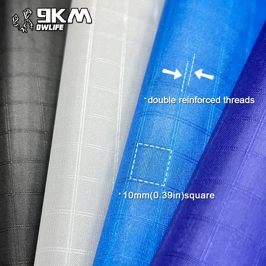 40D Thin Waterproof Ripstop Nylon Fabric PU Coated For Outdoor Kite Flags Making