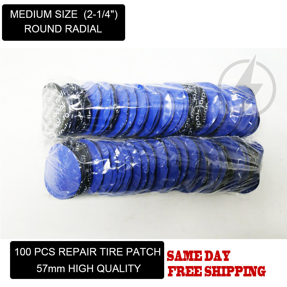 100 PCS MEDIUM SIZE (2-1/4") ROUND RADIAL REPAIR TIRE PATCHES WITH HIGH QUALITY