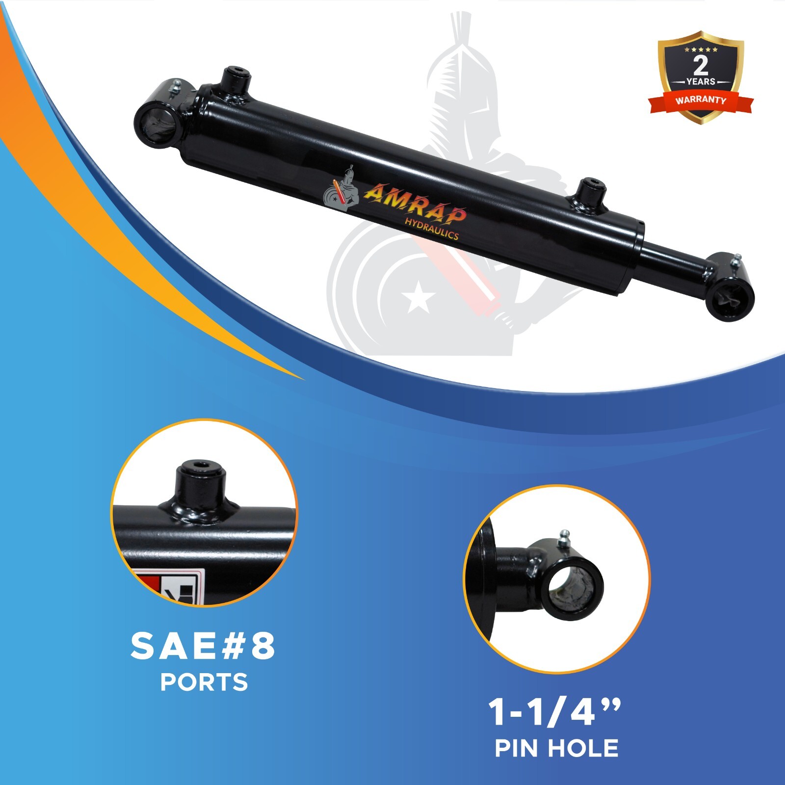 3.5x14 Hydraulic Cylinder-3.5" Bore, 14" Stroke -Welded Cross Tube Cylinder(new)