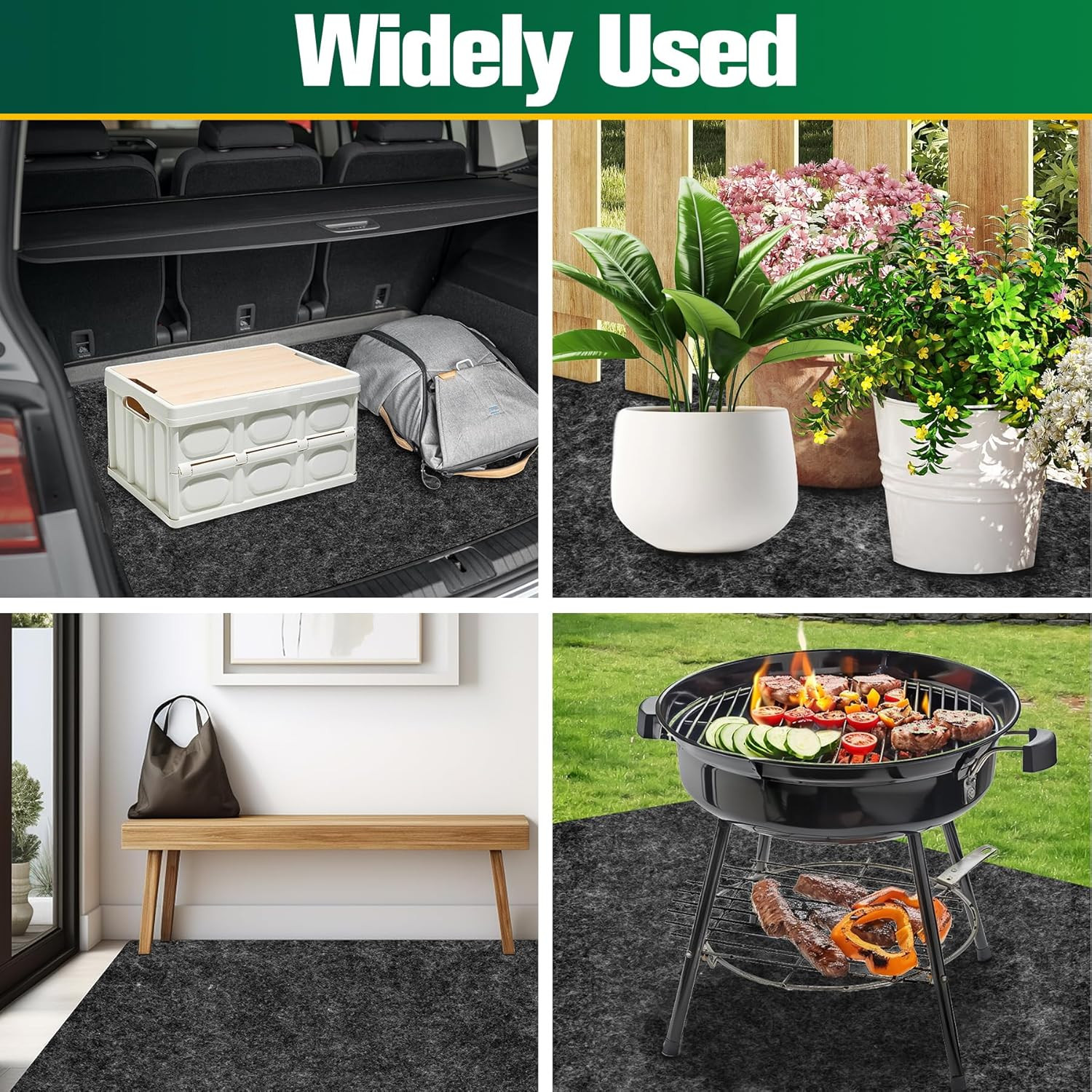 Garage Floor Mat 36" X 29" - Oil Spill Mat for under Car Driveway Oil Drip Pad w