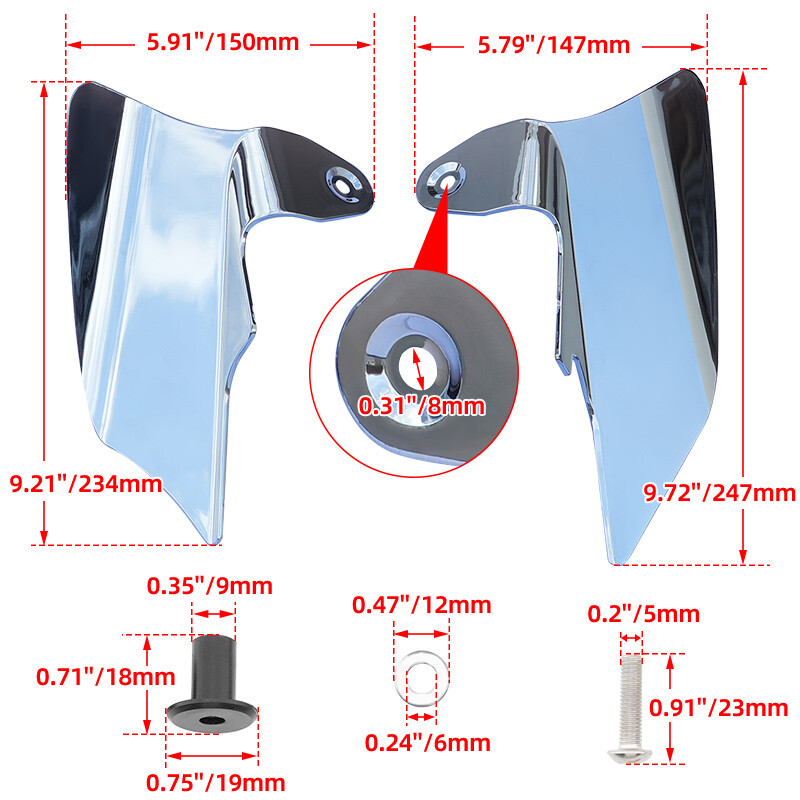 Heat Shield Air Deflector For Harley Touring Electra Glide Road Glide 1997-2007