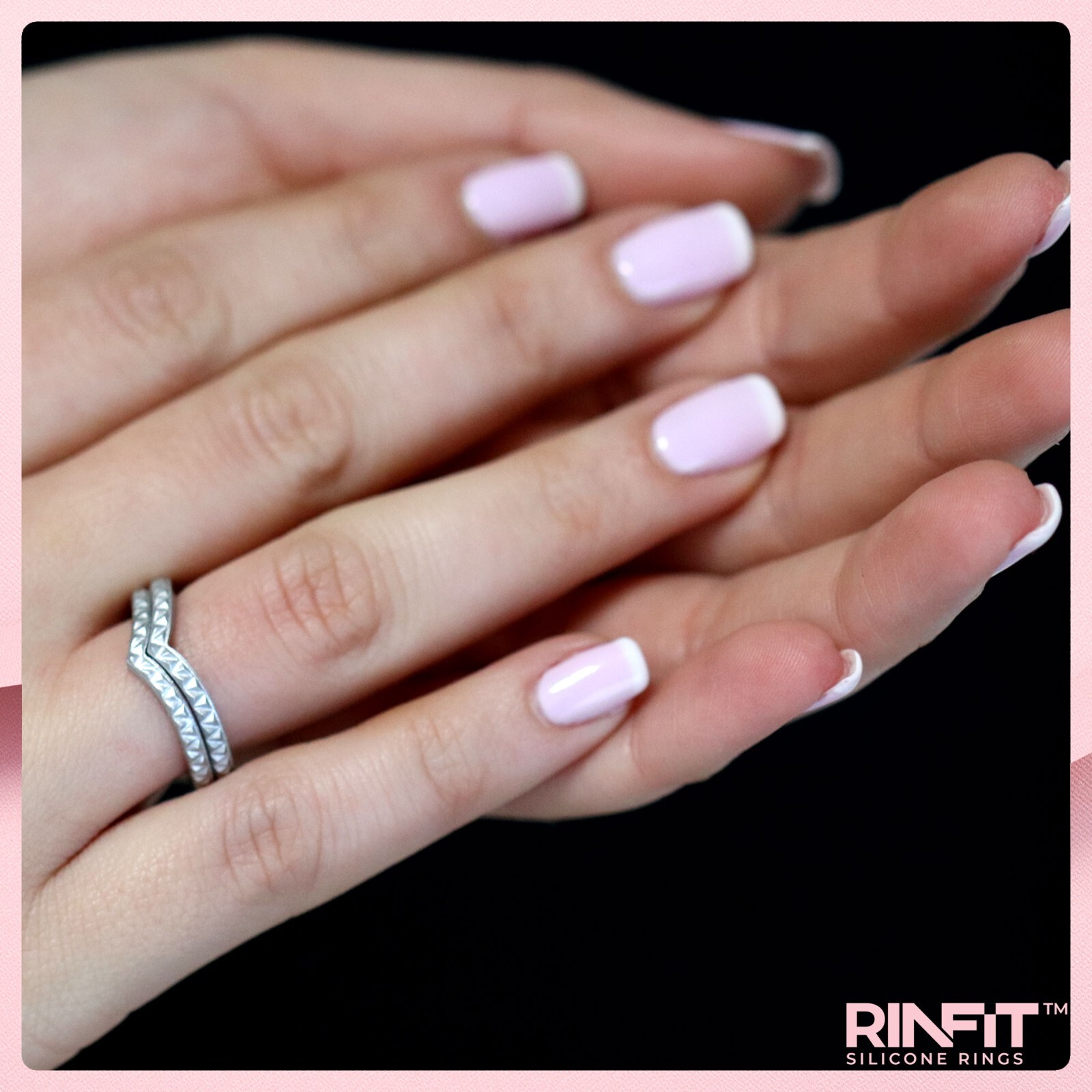 Stackable Couture Silicone Wedding Ring | Soft&Durable Band for Women by Rinfit