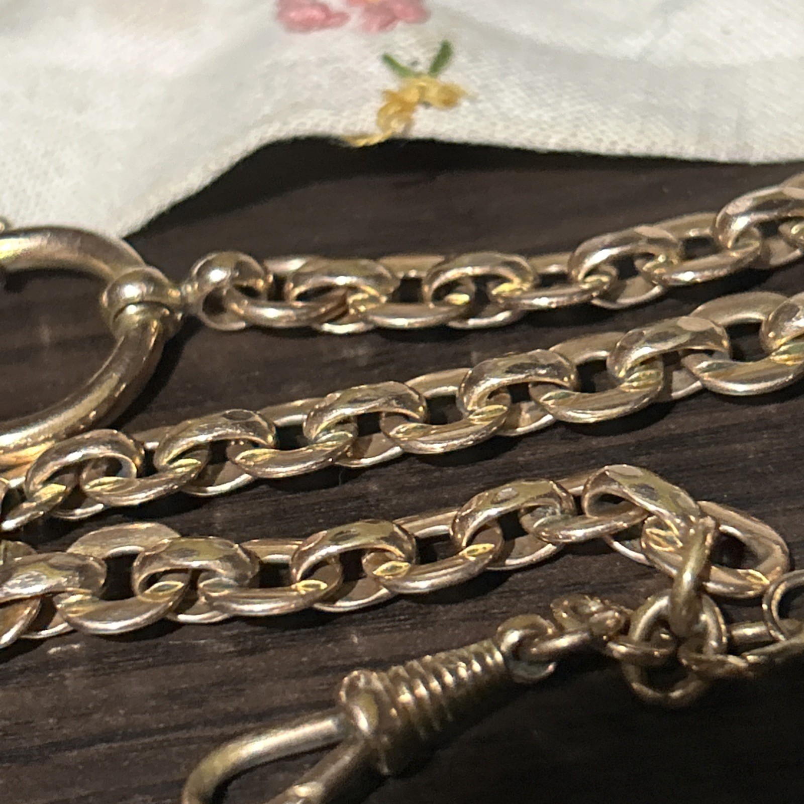 Vintage London FM Fob 9ct 375 Solid Gold Onyx Wax Seal GF Charnier Watch Chain