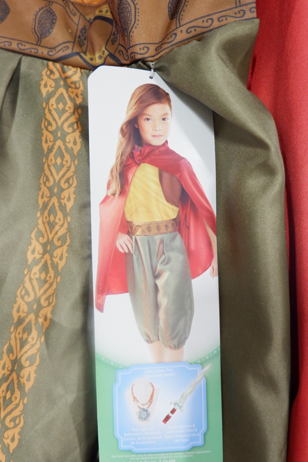 Disney's Raya and the Last Dragon Adventure Outfit Costume w/Cape 4-6X NWT