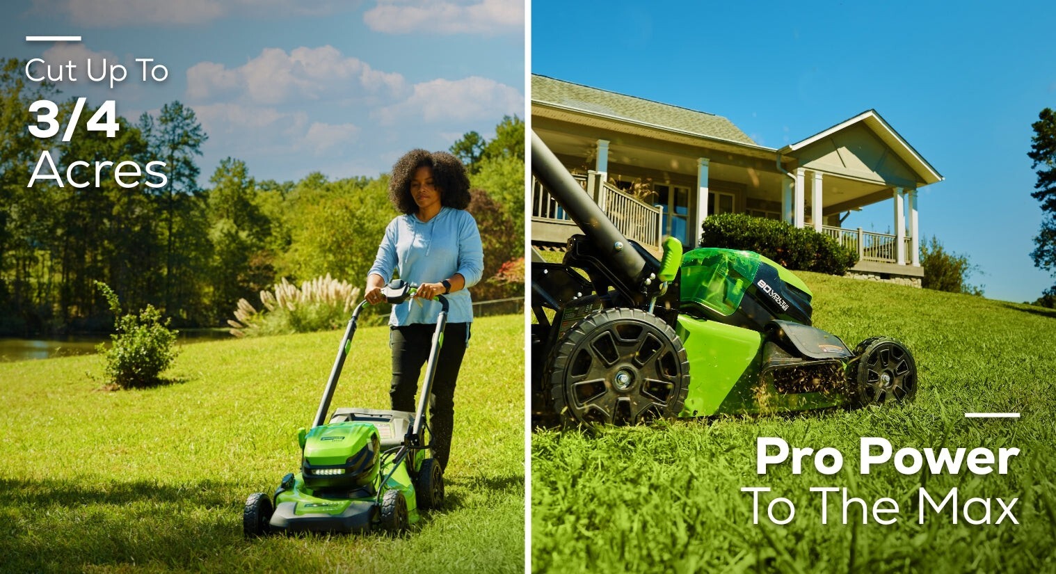 Greenworks 80V 21 inch Self-Propelled Mower w/ 4Ah + 2Ah Battery & Rapid Charger