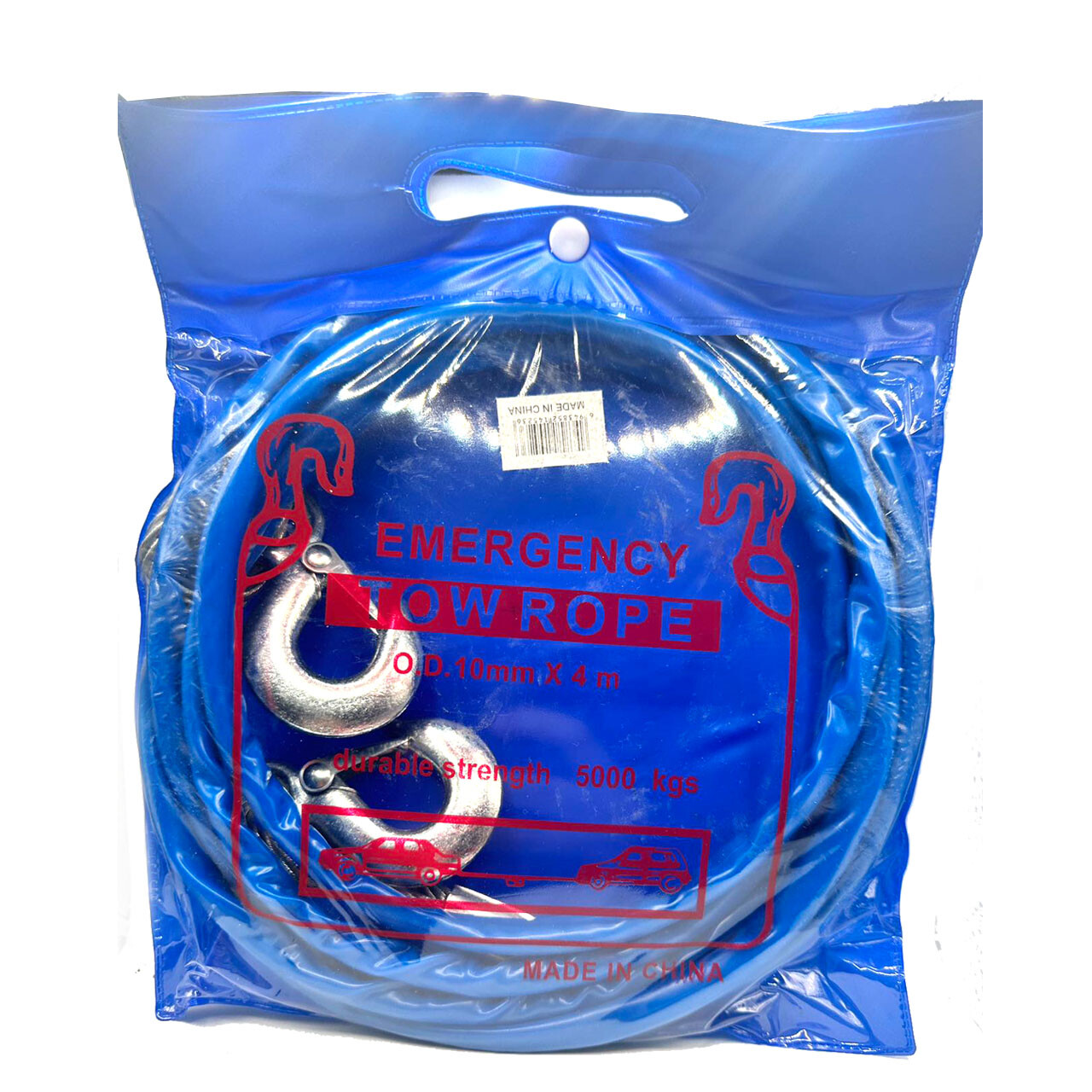 Heavy-Duty 5 Tons Car Wire Tow Rope Steel Cable Tow Strap with Hooks 12FT