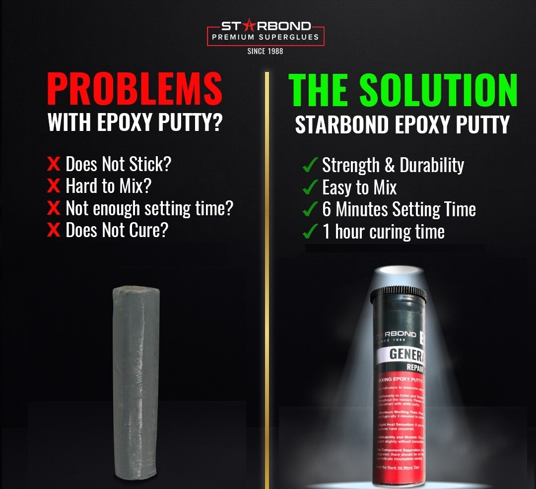 Starbond Epoxy Putty | General Purpose (Black), 2 oz.