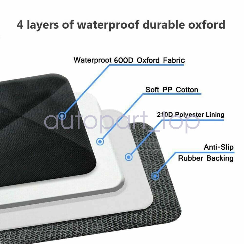 Seat Cover Rear Back Car Pet Dog Travel Waterproof Bench Protector Luxury -Black