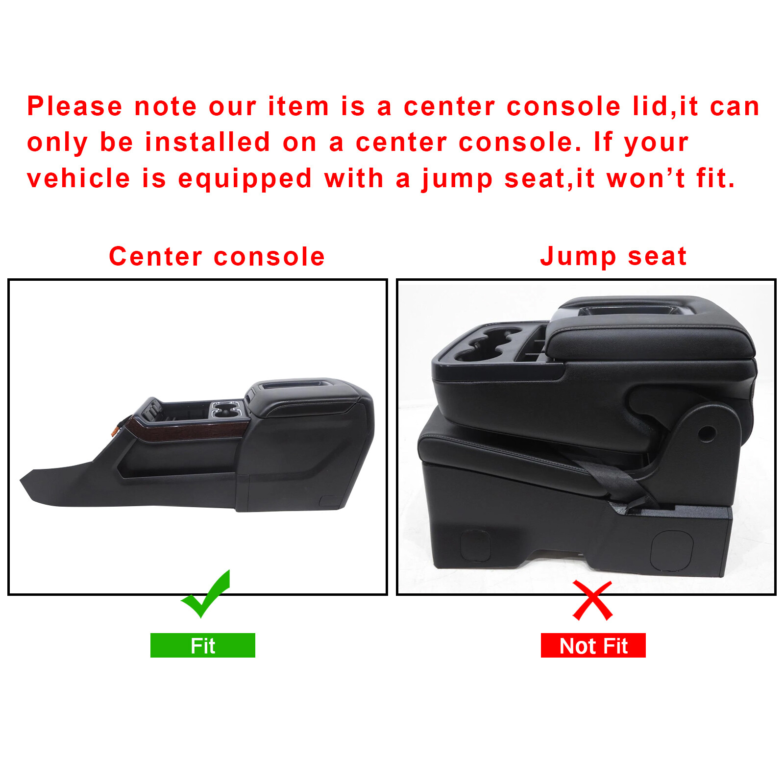 For 2015 2016 2017 2018 2019 GMC Yukon XL Center Console Armrest Lid