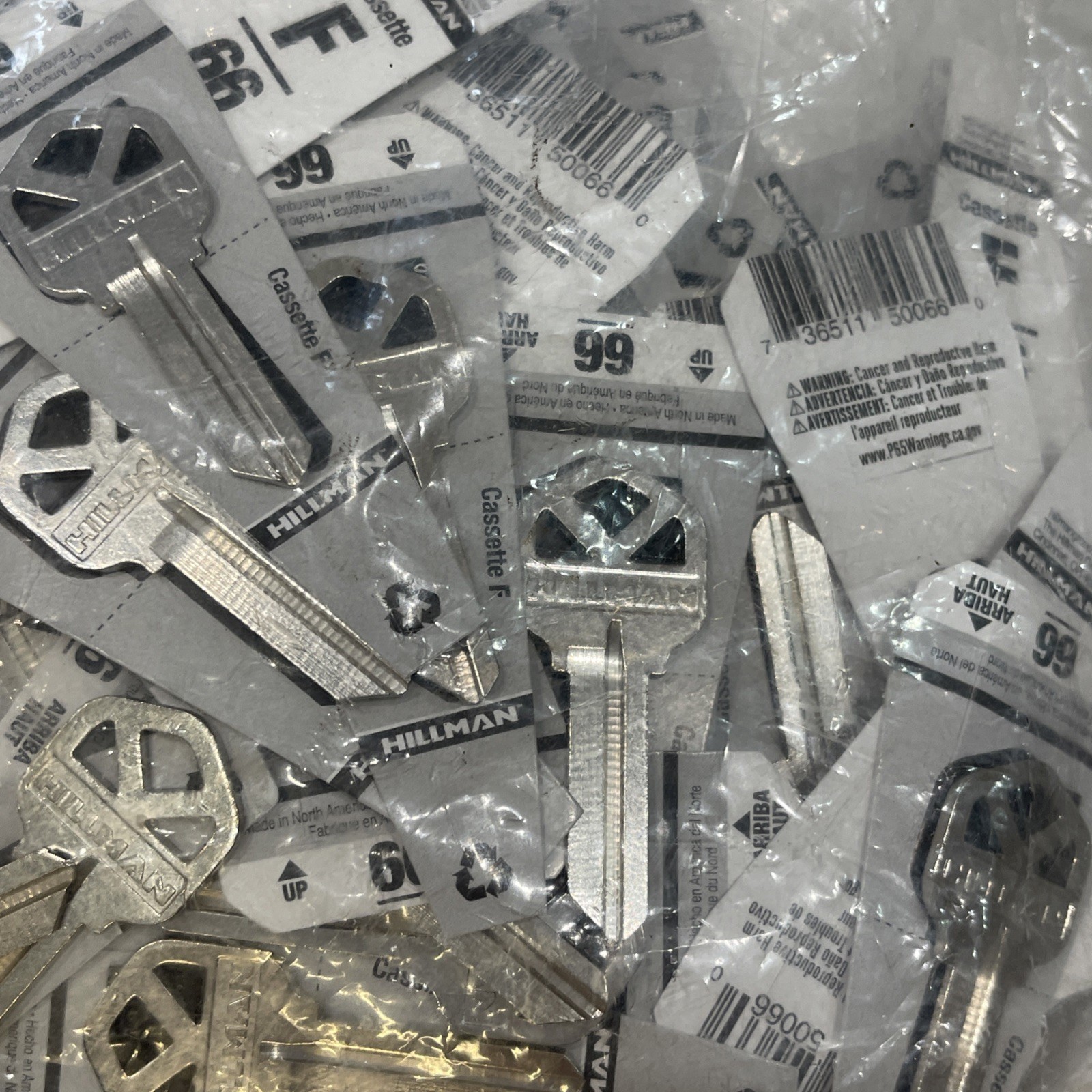 Total 180 NEW Blank Hillman #66 Key Cassette F #89500 & 88250