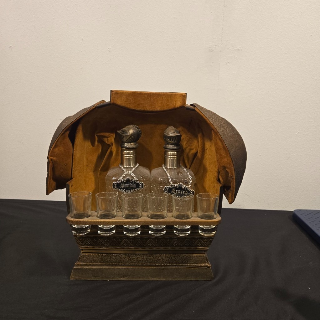 Mid Century Vintage Hidden Knight's Armor Bar