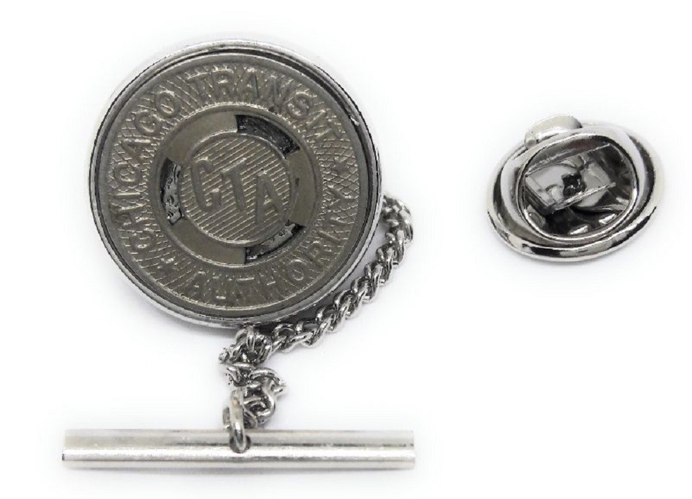 CHICAGO SUBWAY TOKEN TIE TACK / LAPEL PIN