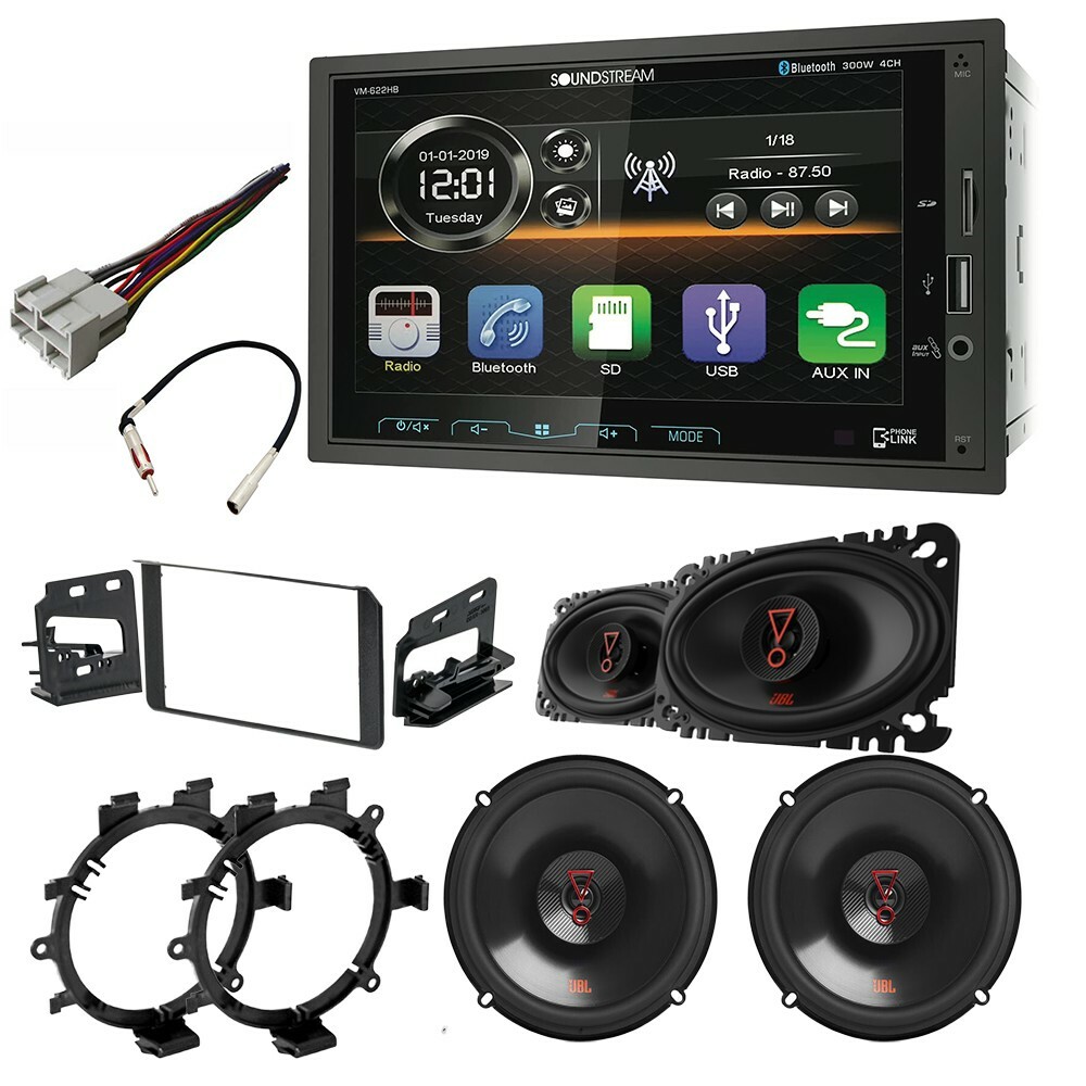 Soundstream 6.2" Media Car Stereo, Dash Kit & Speakers for 1995-2000 C/K Pickup