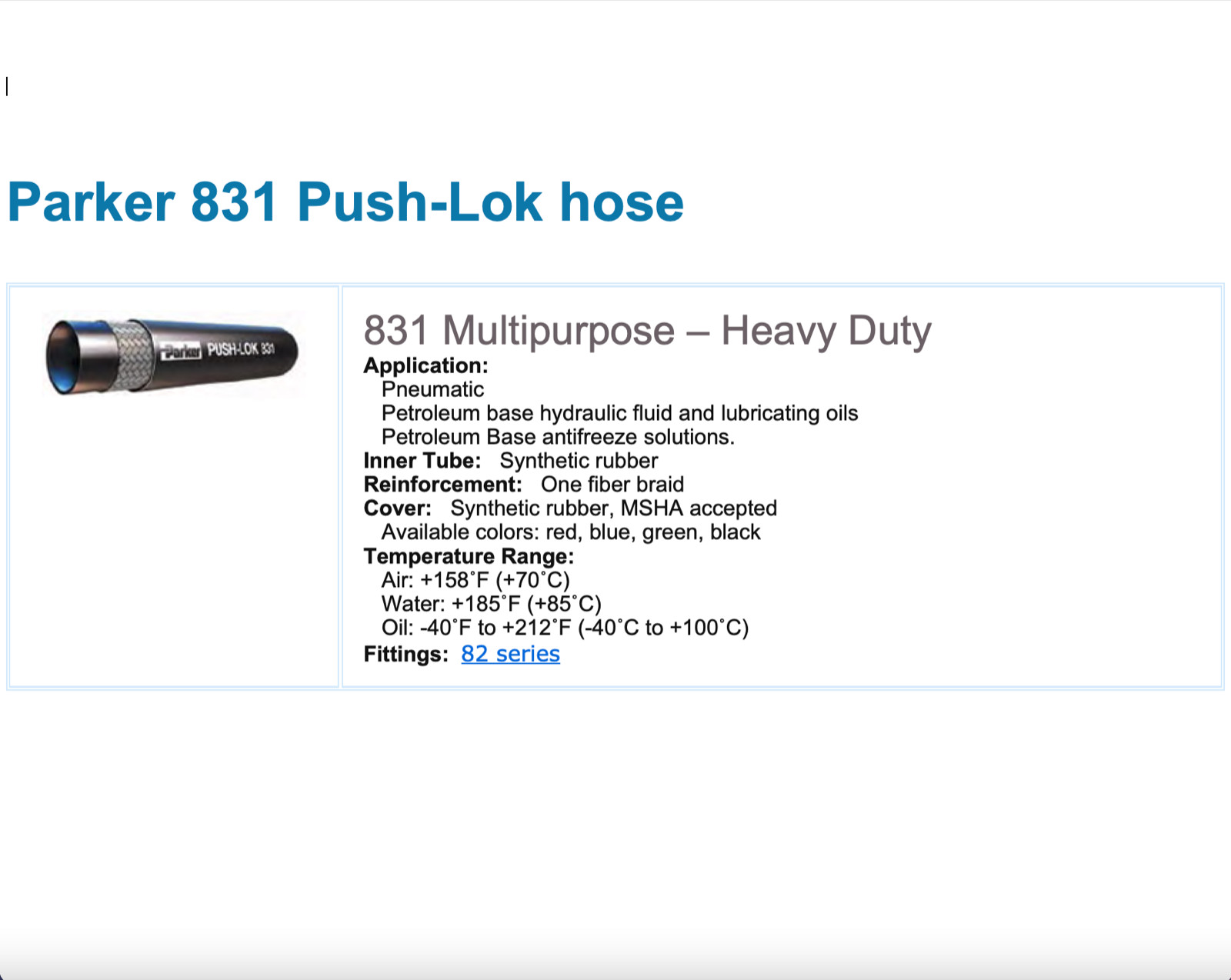 10 AN Push Lok Loc Lock Hose Oil Coolant 5/8” Black 250 P.S.I. Industrial Hose