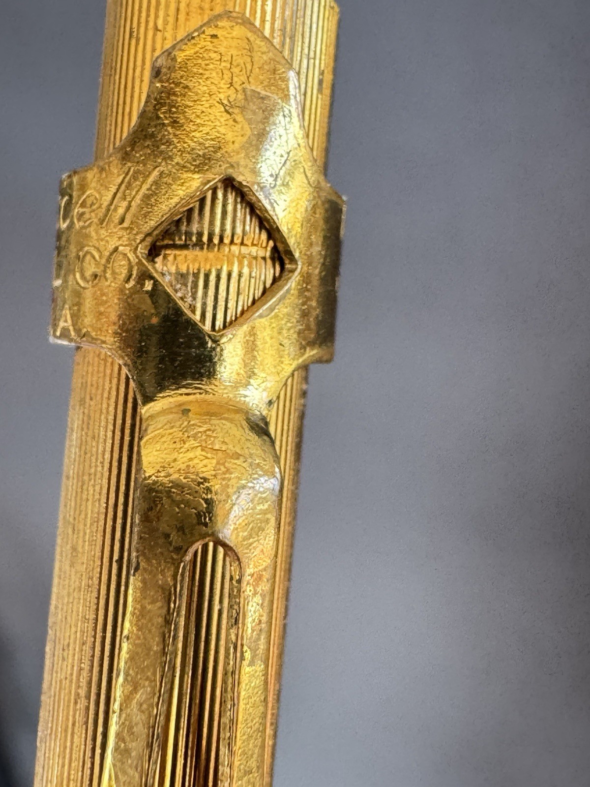 1915 Blaisdell Mechanical Pencil Co Gold Tone Plated - Rare Antique Parts Repair