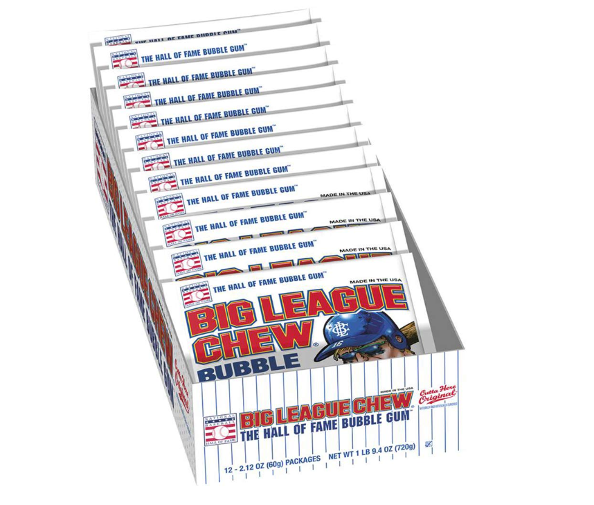The Official Big League Chew Original Bubble Gum + Tray (12 Packs)