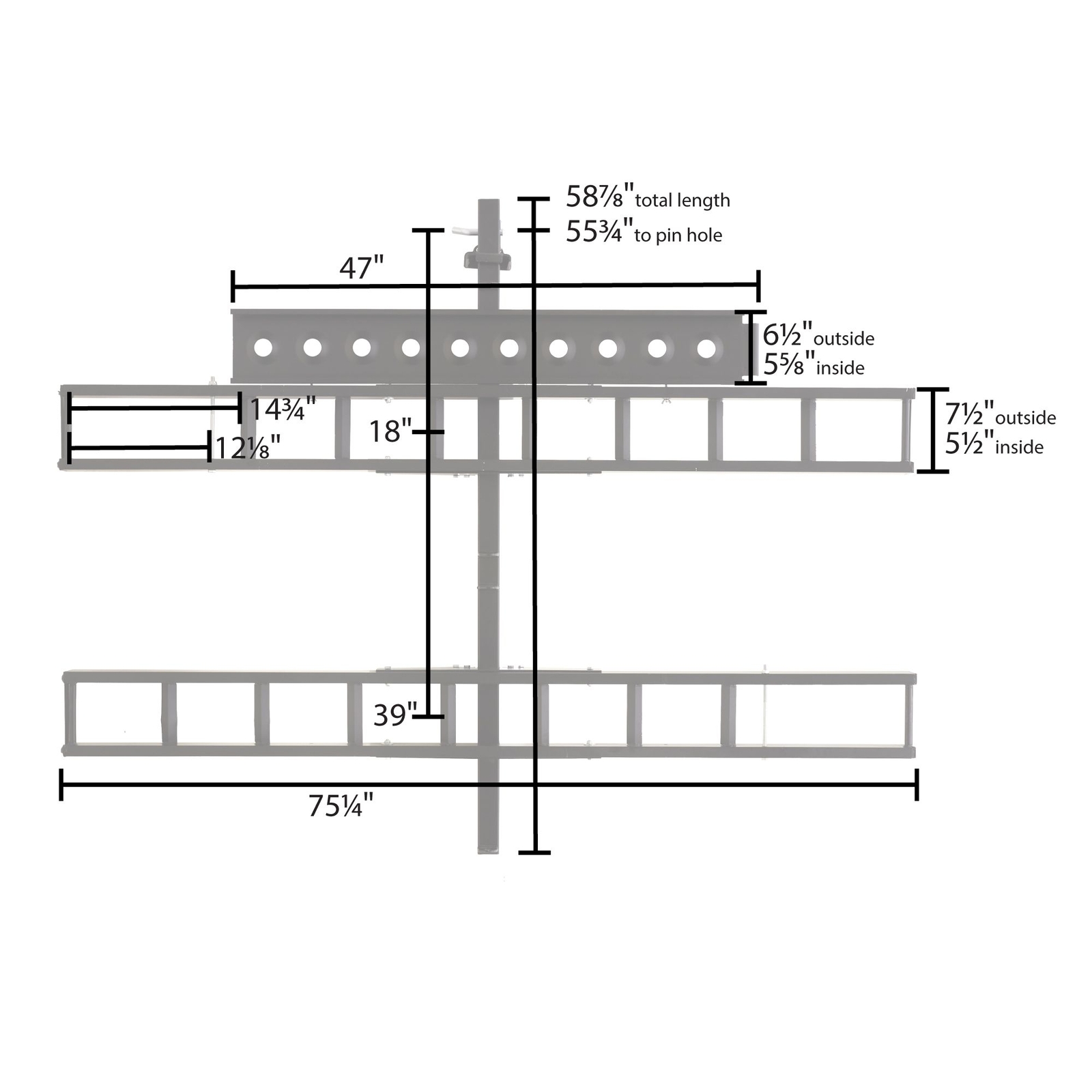 Black Widow Pro Black Anodized Aluminum Double Dirt Bike Carrier - 600 lb. Capa