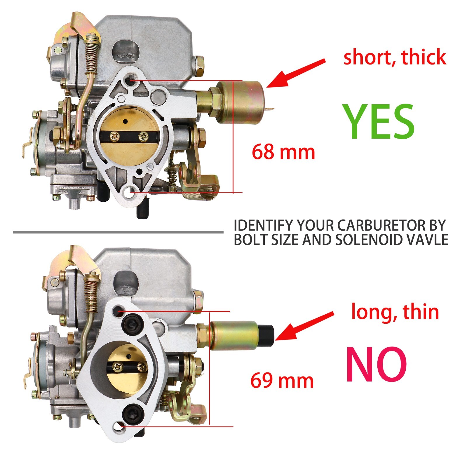 34 Pict-3 Carburetor For VW Beetles 1971-1979 Dual Port 1600cc 12V 113129031K