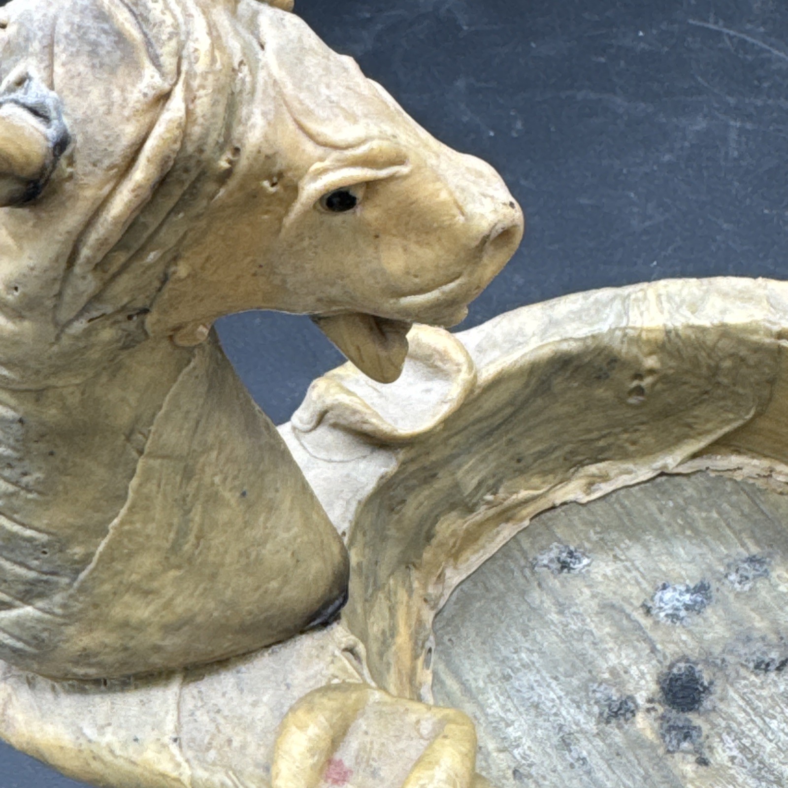 Folk Art Dueling Donkey Ashtray