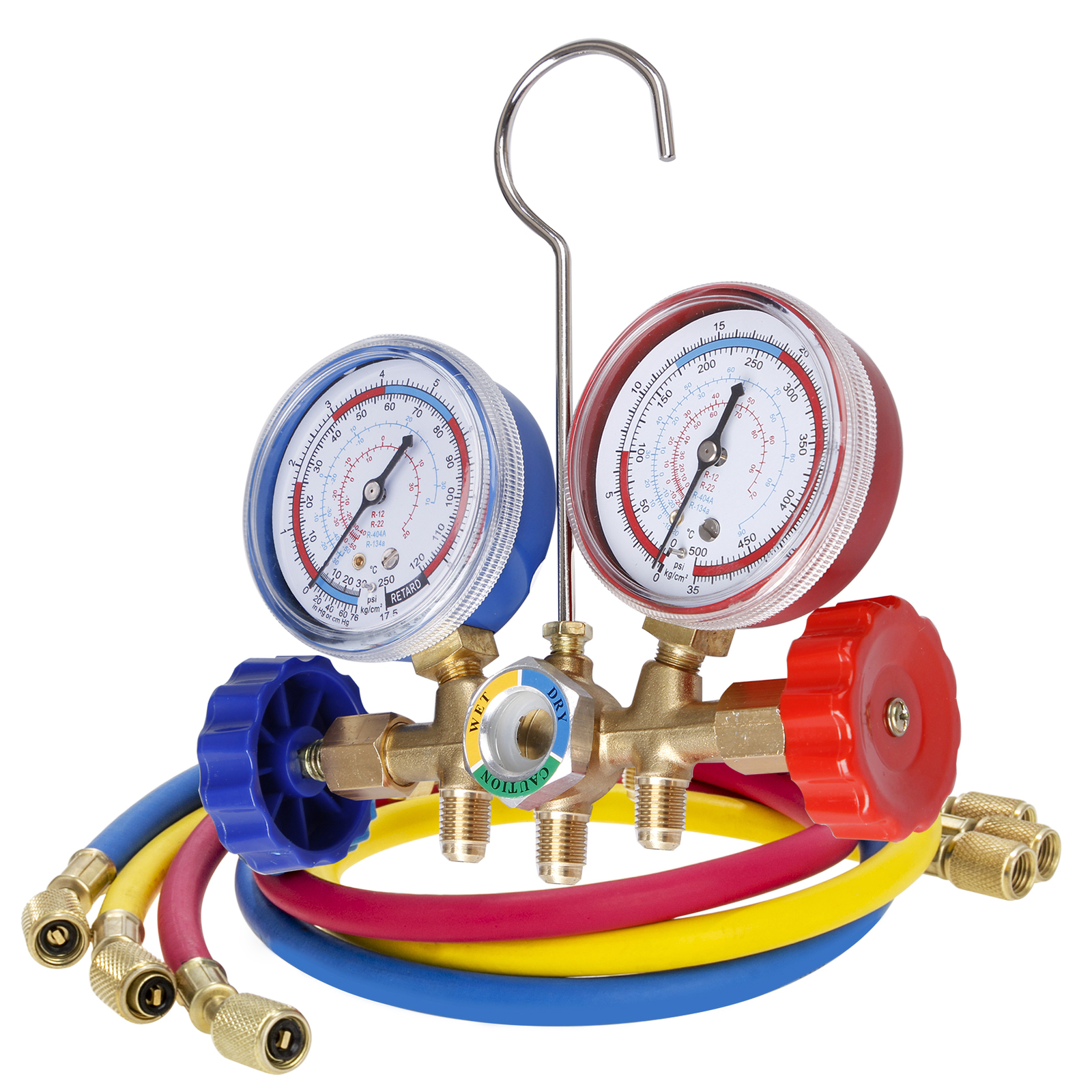 A/C Manifold Gauge Set HVAC Refrigeration Charging Service for Refrigerant