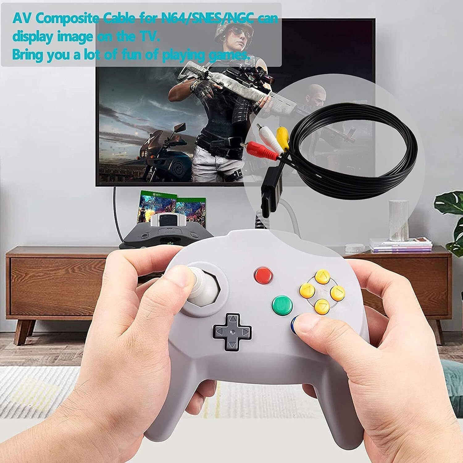 N64 SNES Gamecube RCA AV TV Audio Video Stereo Cable Cord For Nintendo 64 LOT