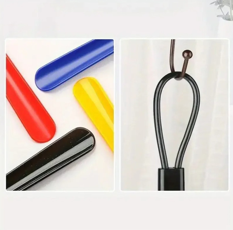 1pc Extra Long Flexible Plastic Shoe Horn Durable Shoe Spoon for Easy Wear - NEW