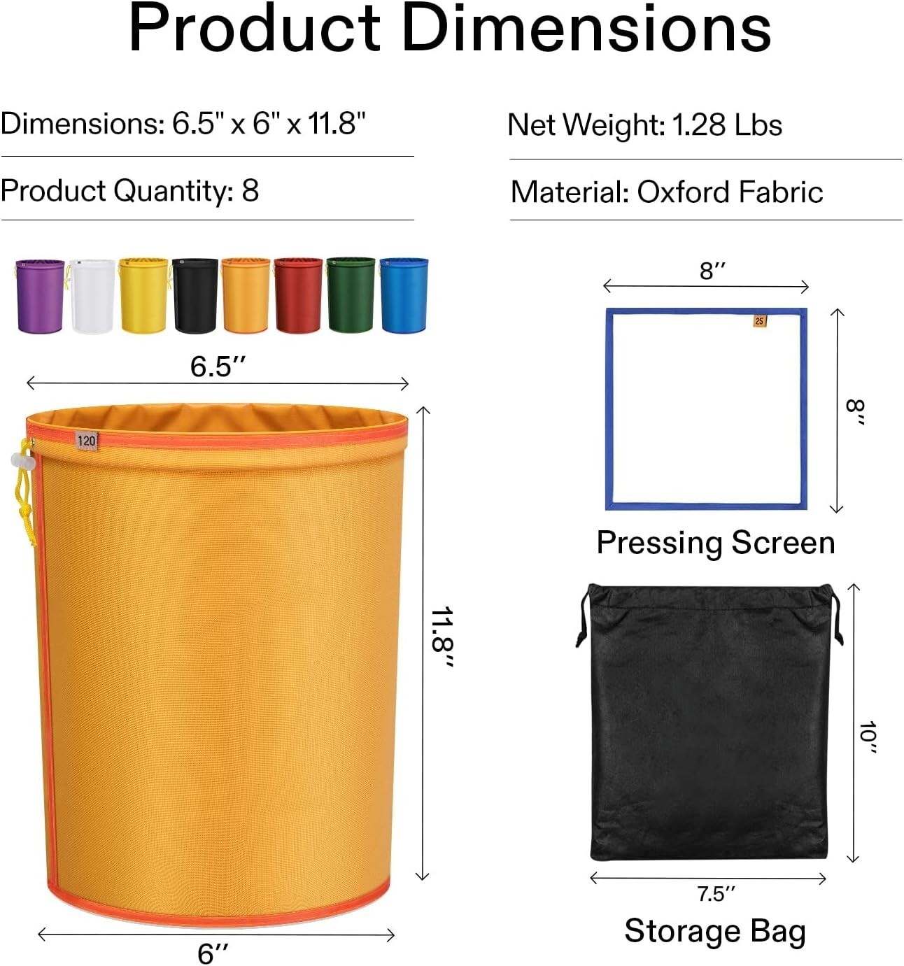 VIVOSUN 1Gal / 5Gal Bubble Bags Bubble Hash Bag kit for Herbal Extractor