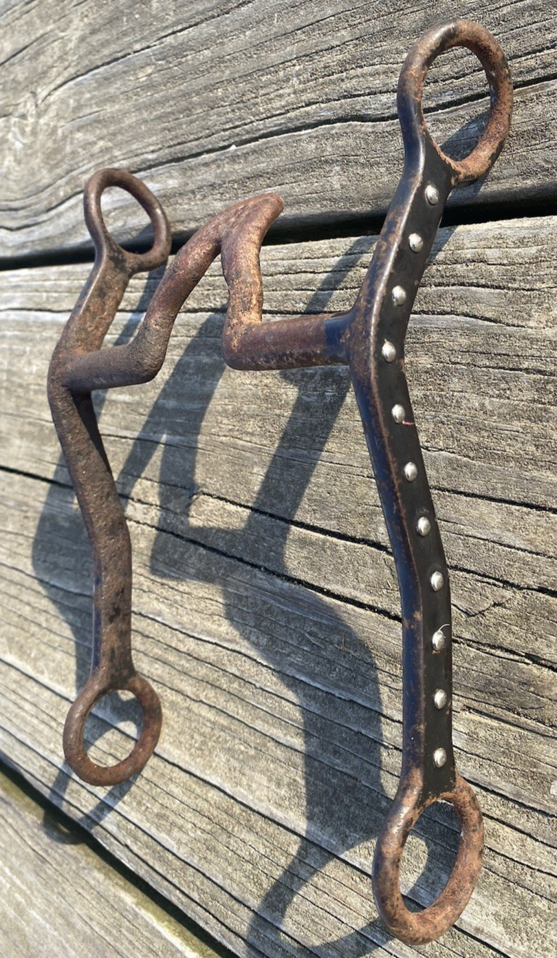 Used Schneiders black steel Western bit  w/cathedral port mouth, spotted cheeks