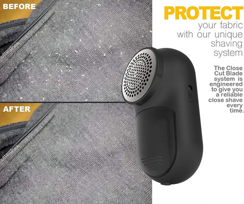 Rechargeable Fabric Shaver, Magictec Lint Remover Sweater Defuzzer Black